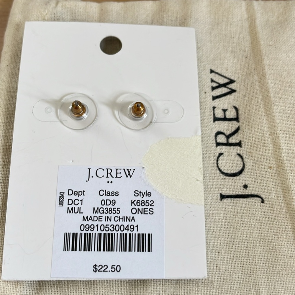 NWT J.Crew earring multicolor 0,5 inch - Picture 2 of 3